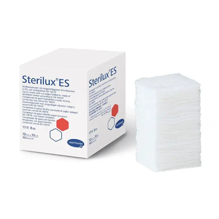 Sterilux ES Γάζες μη Αποστειρωμένες 17 Κλωστων 100 τεμ. - 10 x 10cm | tsagiannidis.gr