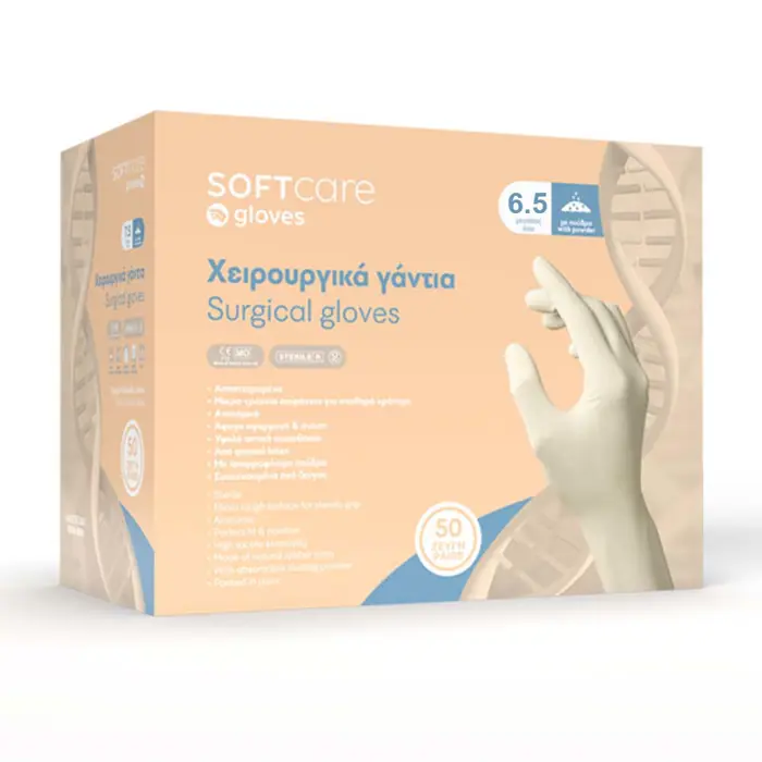 Soft Touch Χειρουργικά Γάντια Latex Με Πούδρα 100τεμ. - No 6.5 | tsagiannidis.gr