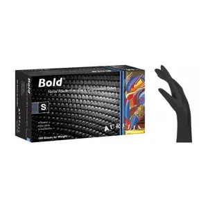 Aurelia Bold Γάντια Νιτριλίου Μαύρα 100 τεμ. - Small