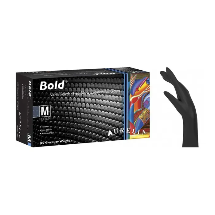 Aurelia Bold Γάντια Νιτριλίου Μαύρα 100 τεμ. - Medium | tsagiannidis.gr