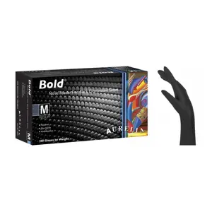Aurelia Bold Γάντια Νιτριλίου Μαύρα 100 τεμ. - Medium