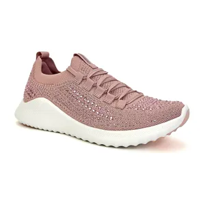 Aetrex Carly Γυναικεία Sneakers Sparkly Pink
