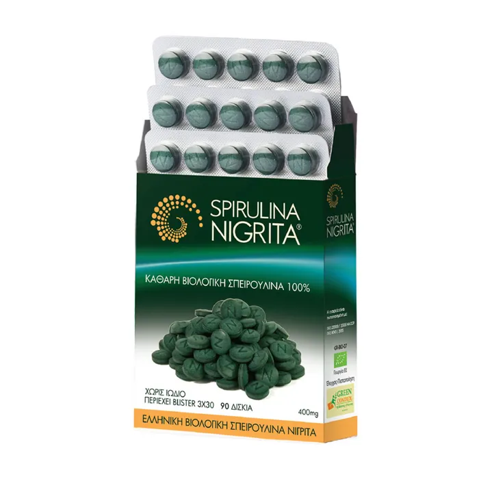 Spirulina Nigrita 400mg 90 Δισκία | tsagiannidis.gr