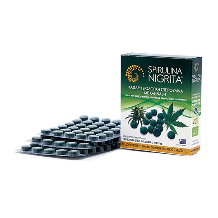 Spirulina Nigrita με Κάνναβη 400mg 90 Δισκία | tsagiannidis.gr