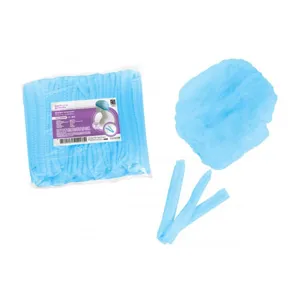 Σκούφοι Non Woven με Περιμετρικό Λάστιχο Μπλε 100 τεμ.