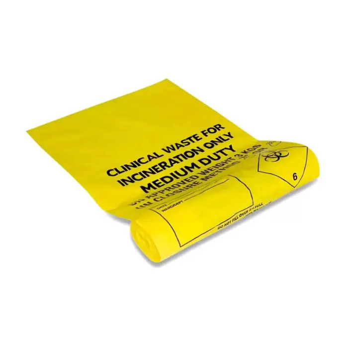Σακούλες Μολυσματικών Κίτρινες 28 x 43cm 50 τεμ. | tsagiannidis.gr