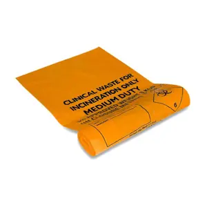 Σακούλες Μολυσματικών Πορτοκαλί 71 x 99cm 25 τεμ.