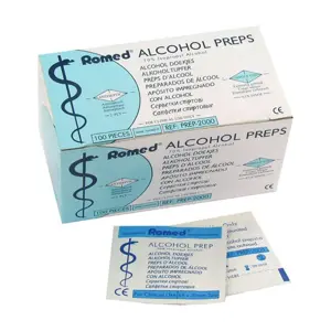 Romed Alcohol Preps Μαντηλάκια Οινοπνεύματος 100 τεμ.